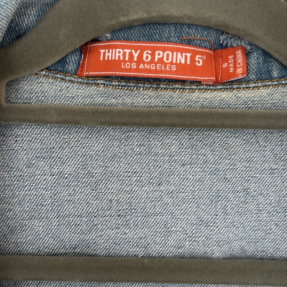 Thirty 6 Point 5 Oversized Ripped Denim Jacket - Picture 2 of 7